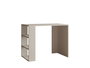 Hanah Home Mesa de Estudio Escandinava Blanca con Numerosos Estantes, 90x50x70 cm, Tablero Melamina 18mm